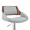 Armen Living Colby Adjustable Gray Faux Leather and Chrome Finish Bar Stool LCCYBAWAGR - alternate 6